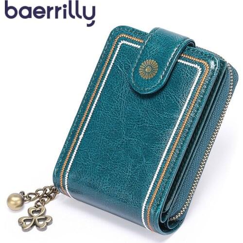 Women Wallets Genuine Leather Small Purses And Handbags Rfid Blocking Wallet Card Holder Ladies Short Purses Female Clutch Bags