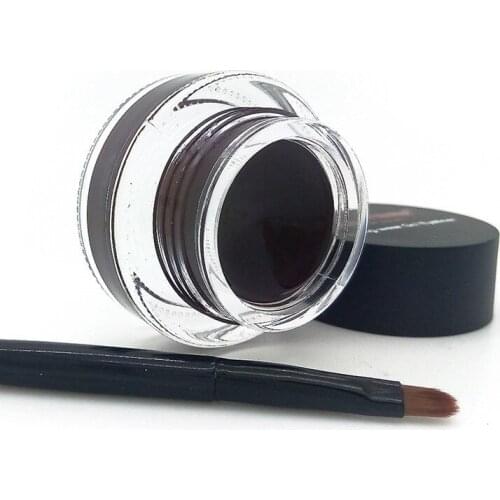 1set Sample Size Eyeliner Makeup Tool Eyeliner Cream/Gel with Brush ,Mini Eye Makeup Set Free Ship to US and RU