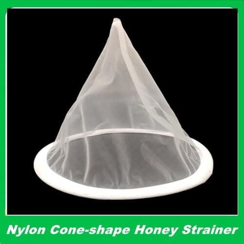 1 pcs DurableTool Mesh Nylon Cone-shape Honey Strainer Wine Filtration Beekeeper Fibre Net Filter Beekeeping Tools