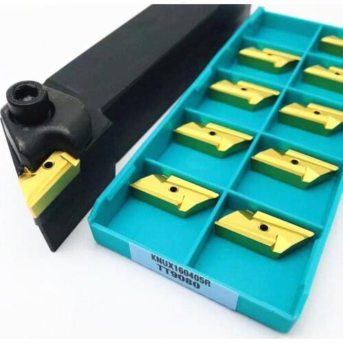 10PCS KNUX160405R CNC carbide inserts used with DKJNR2525M16 DKJNR2020K16 external HSS lathe tool holder DKJNR + KNUX