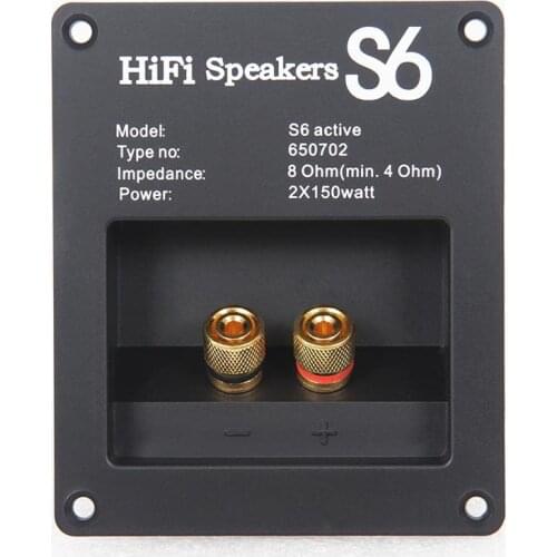 2pcs Audio Connector Two Speaker Junction Panel Sound Terminal ABS Material Junction Box With Word Speaker Terminal 500