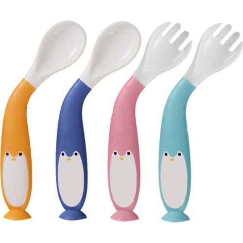 2pcs/Set Portable Kids Children Dinnerware Sets PP Fork Spoon Set with Storage Box Utensil Set Travel Cutlery Tableware Set