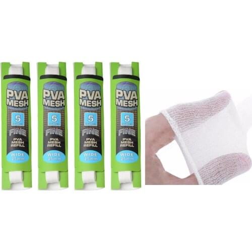 4Pcs 25mm PVA Fishing Bait Net Refill Stocking Mesh Bag For Solid Baits