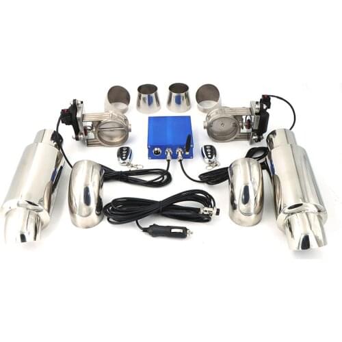 Car Accessory two-piece exhaust control valve with remote cutout for 2" /2.25" /2.5" /2.75" / 3" pipes