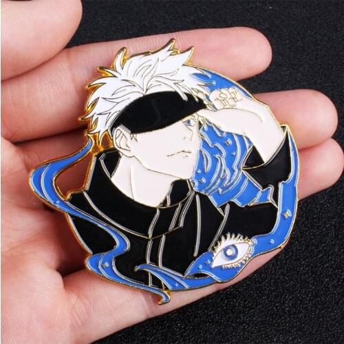 Cool Japanese Cartoon Mens' Metal Brooch Double Butterfly buckle Pin Clothes Badge Kids Backpack Icon Brooches for Women Gifts