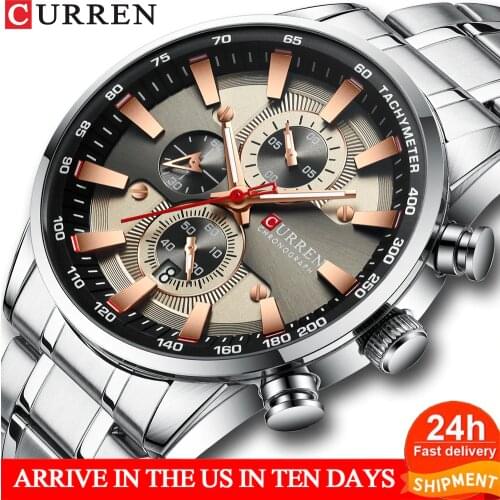 Fashion Sport CURREN Men Watch Quartz Waterproof Wristwatch Stainless Steel Brand Quartz Business Man Watches Relogio Masculino