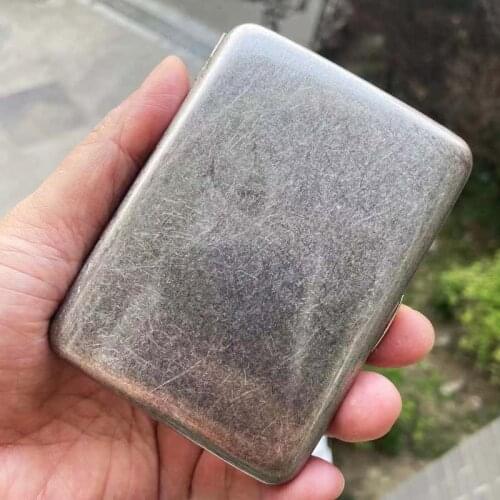 Bronze-colored 16 Regular Size Cigarettes Case Vintage Style Metal Cigarette Boxes Smoking Holders Accessories