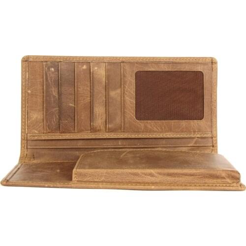 Premium Tobacco Leather Wallet Phone Case & Cover with Card Holder, Hidden Pocket, Real Genuine Calf Leather, Gift For Men