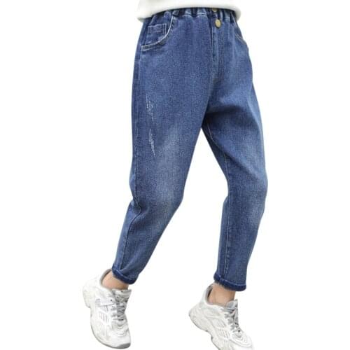 Jeans For Girls Solid Color Kids Jeans Girls Casual Style Kids Jeans Spring Autumn Childrens Jeans Clothes 6 8 10 12 14