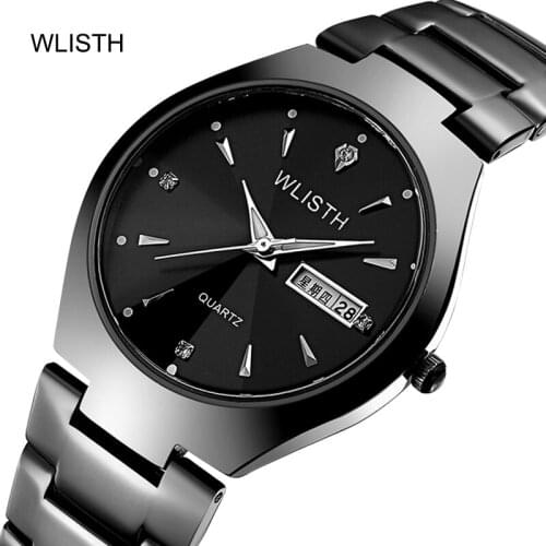 Vintage Tungsten Color Watch - Luminous Watch for Men Business Stainless Steel Belt Fashionable Minimalist Wrist Watch Everyday
