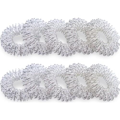 10/20Pcs Finger Massage Steel Ring Acupuncture Ring Health Care Hand Body Massager Tens Stress Relief Help Sleep Pain Relief