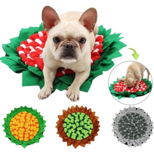 Pet Dog Sniffing Training Mat Washable Detachable Fleece Pads Blanket Pet Stress Slowing Feeding Training Relieving Nosework Mat