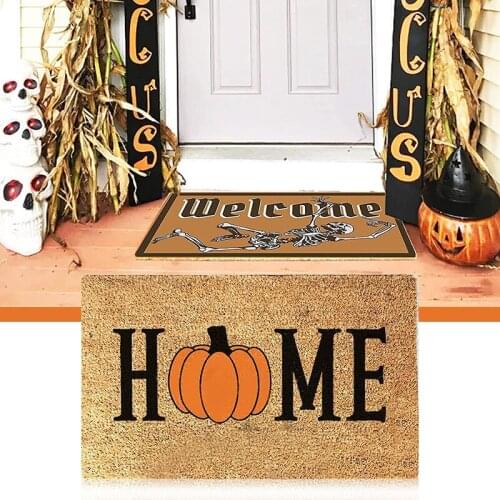 Creative Halloween Letter Doormat Multi-purpose Absorbent Pad Non-Slip Blanket for Kitchen Bedroom Bathroom UD88