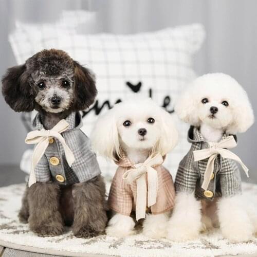 Winter Dogs Coat Jacket Formal Dog Clothes Plaid Dog Winter Clothes For Small Medium Dogs Pet Products Chihuahua Puppy Outfit