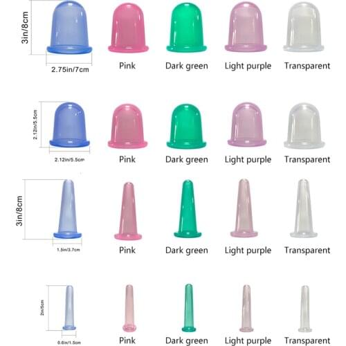 Mini Ventosas Cupping Face and Body Massager Anti-Cellulite Massage Body Cups V Face Back Foot Cup Suction Silicone Vacuum Cans