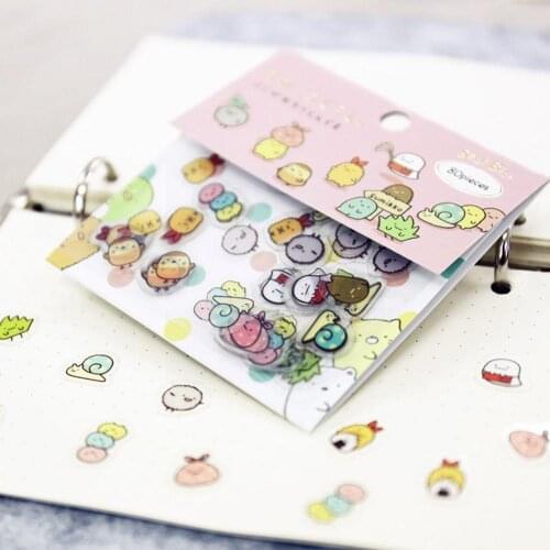 80 Pieces Of Cute Cartoon Seal Stickers Diary Label Supplies Stickers Can Stickers Used Be DIY Student As Decorations A7S4