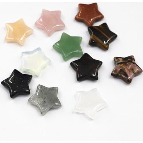 Natural White Crystal Rhodonite Quartz Crystal Star Stone Healing Gem Lucky Stone Jewelry Making Designer Charms Pendant