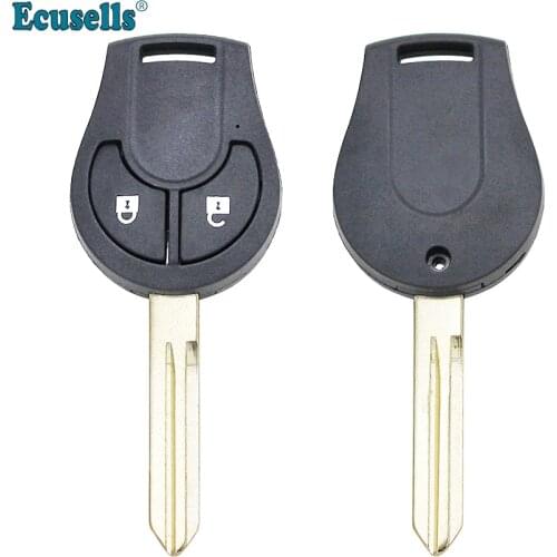 2 Button Remote Key Shell for Nissan Note Micra Juke NSN14 Uncut Blade