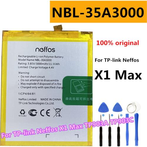 New 3000mAh NBL-35A3000 Original Battery For TP-LINK Neffos X1Max TP903A TP903C Cell Phone Batteries