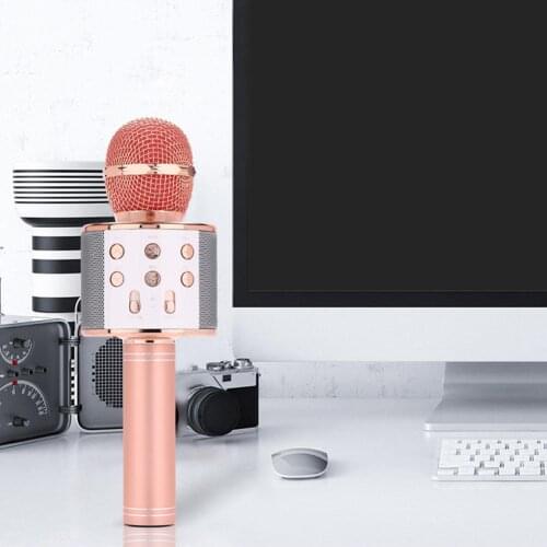 Professional Bluetooth-compatible Wireless Speaker Handheld Microphone Karaoke Mic Music Player Singing Recorder KTV Microphone