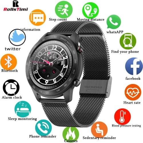RT Luxury Smart Watch Men Bluetooth Call GPS Motion track IP68 Waterproof Music Player For Android ios Phone smartwatch Mens