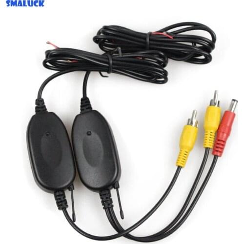 SMALUCK Wholesale 2.4 G Wireless RCA Video Transmitter Receiver Car Rear View System for Car Backup Camera and Car Monitor