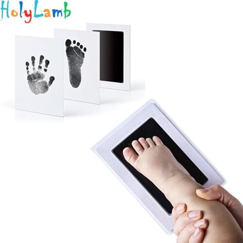 Baby Care Non-Toxic Baby Handprint Footprint Imprint Kit Baby Souvenirs Casting Newborn Footprint Ink Pad Infant Clay Toy Gift