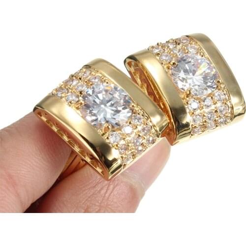 Unique Mens Brass Rectangle Formal Party Shirt Cuff Links Fashion Male Gift