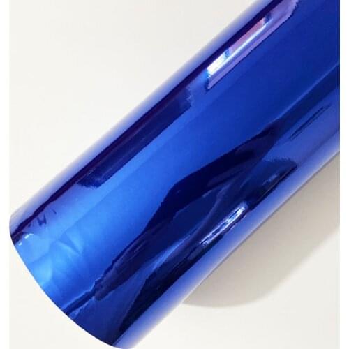 High stretchable Waterproof UV Protected Blue Chrome Mirror Vinyl Wrap Sheet Roll Film Car Sticker Decal Sheet