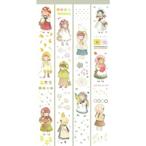 1 Loop Cute Washi Hat Girl Paper Snow Tape 90cm