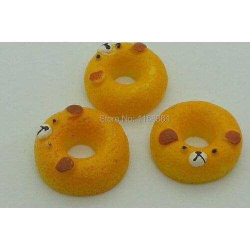 1pcs/lot resin flat back lovely bread doughnut bread 18mm Cabochons Jewelry Mobile Phone Hairpin Headwear DIY Accessories B204-6