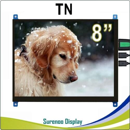 8/8.0" 1024*768 4:3 HDMI LCD Module Display Monitor TN Screen with USB Capacitive Touch Panel