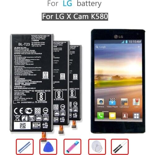 2500mAh BL-T23 Mobile Phone Battery For LG X Cam X-Cam XCam K580 K580Y F690 K580DS BL T23 Bateria + Free tool