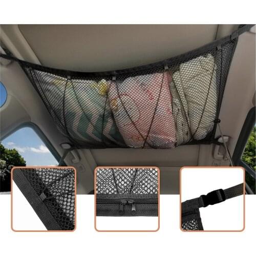 Car Ceiling Storage Net Roof Interior Storage Bag Car Storage Net Car Interior Cargo Net Bag Sundries Storage Car Accessories