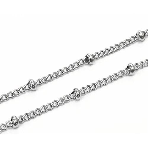 1.7mm 1.9 grams S925 Sterling Silver Chain Necklace White Gold Color 45CM length Real Silver Chain Non-Allergy