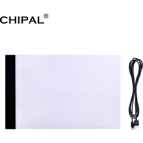 CHIPAL LED Light Board A4 Drawing Tablet Graphic Digital Tracer Copy Pad Box Table for Diamond Painting Sketch Hotfix Rhinestone