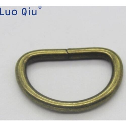D ring Shaped buckle Sewing Accessories DIY Webbing connect buckles Hand-made materials 80pcs/lot 20mm Bronze