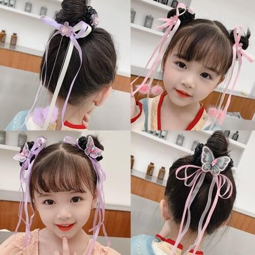 2 Pcs/Set Children Cute Animal Cartoon Flower Wig Elastic Hair Bands Baby Girl Soft Scrunchies Rubber Bands Kid Hair Accessories