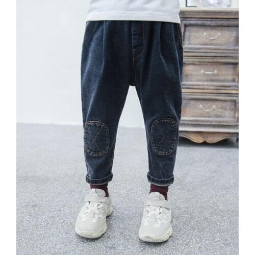 Boys Jeans Casual Elastic Waist Denim Pants 2 3 4 5 6 Years Toddler Boys Pants Spring Autumn Trousers Fashion Kids Jeans New