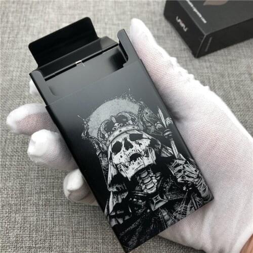 Customizd Death Style Skulls Aluminium Alloy Cigarette Case Boxes Cigarette Box Laser Engraved Forever Diy Your Picture