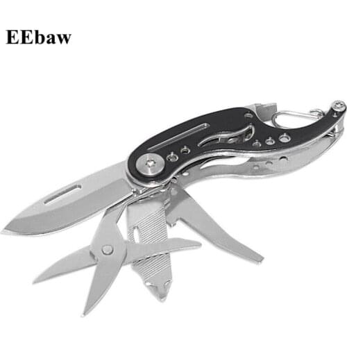 Outdoor Camping Pocket Survival Knife EDC Folding Knife Multitool Scissors Screwdriver KeyChain Portable Military Knifes