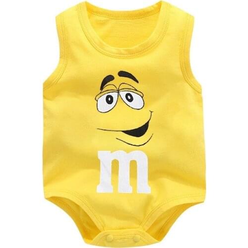 Triangle Crawling Suit Newborn Jumpsuit Baby Cotton Sleeveless Bodysuit Baby Girl Onesie Baby Girl Summer Clothes