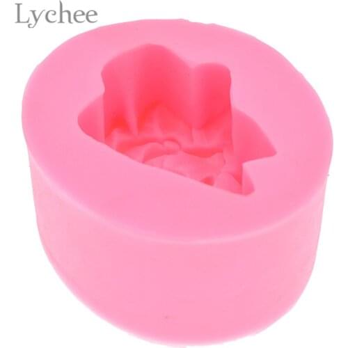 Lychee Life 1pcs 3D Flower Shaped Silicone Mold Lily Flower Design Mould DIY Cake Decoration Tool Fondant Cookie Cooking Mould