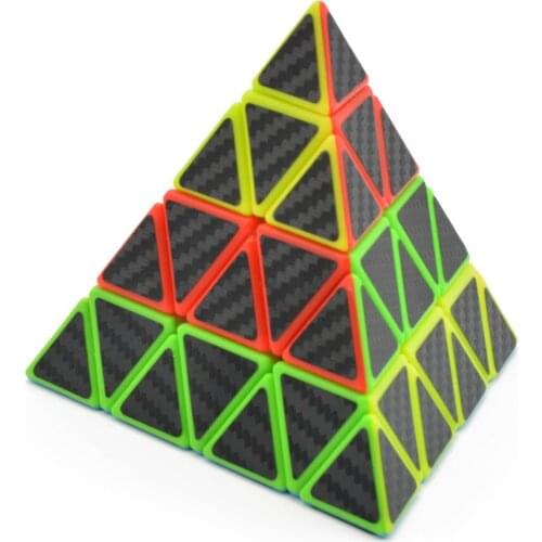 Lefun Master Pyramid Magic Cube Carbon Fiber Sticker Cubo Magico Twist Puzzle Educational Toy Puzzle Education Toys for Children