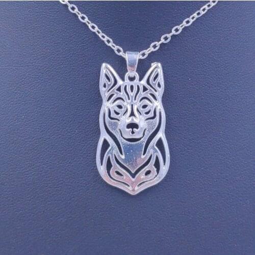 Cute Swedish Vallh Necklace Dog Animal Pendant Gold Silver Plated Jewelry For Women Male Female Girls Ladies Kids AKC N129