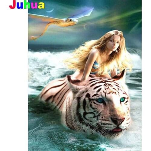 Cartoon Fairy Mermaid 5D DIY diamond painting,full,square,round tiger diamond embroidery mosaic diamond stitch home decor