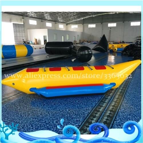 4 Seats Outdoor inflatable flying bananas boat / inflatable water flying fish for water sport