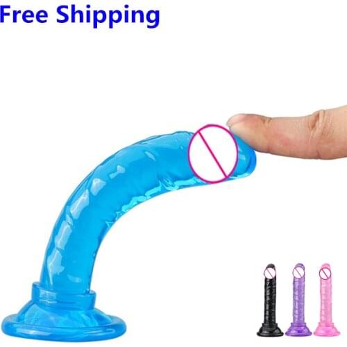 Realistic Dildo Anal Masturbator Sex Toys for Couples Crystal Dildo Suction Cup Penis Thrusting Dildo Phalos for Women for Begin