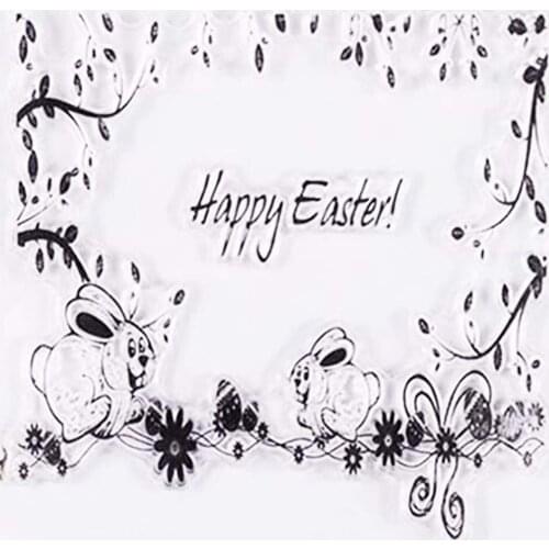 Happy easter Transparent clear stamp for DIY Scrapbooking/Card Making/Kids Christmas Fun Decoration Supplies