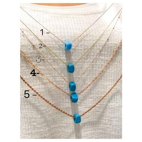 Turquoise Ring Hülya Avşar Blue Beads Silver Necklace